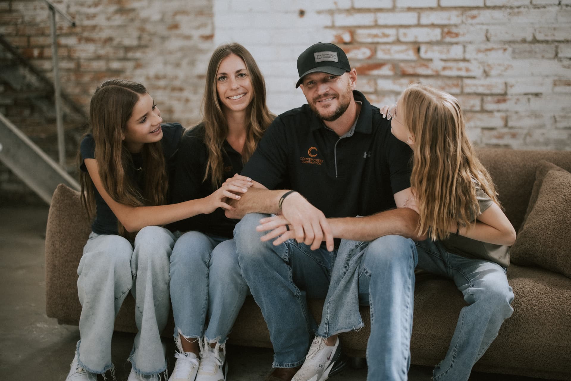 Greg Schut with his family at Copper Creek Construction